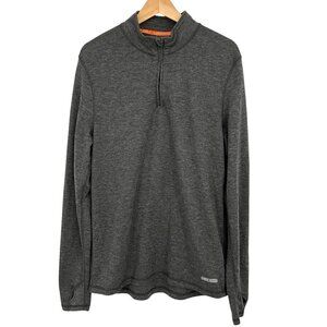 Omni Wool Size XL 1/4 Zip Base Layer Top Gray Long Sleeve Wool Poly Blend